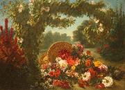 Eugene Delacroix, Basket of Flowers